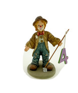 Flambro Little Emmett Clown Figurine 4th Birthday w Fishing Pole Vintage... - £11.44 GBP