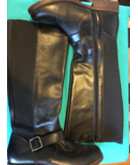 KENNETH COLE BLACK LEATHER Women&#39;s BOOTS - SIZE 7 US - KNEE HIGH - Free ... - $613.09 MXN
