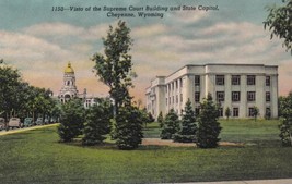 Cheyenne Wyoming WY Supreme Court Building State Capitol Postcard D07 - £2.38 GBP