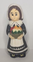 Vintage Pilgrim Girl Thanksgiving Candle 5.5&quot;  SKU H99 - £10.27 GBP