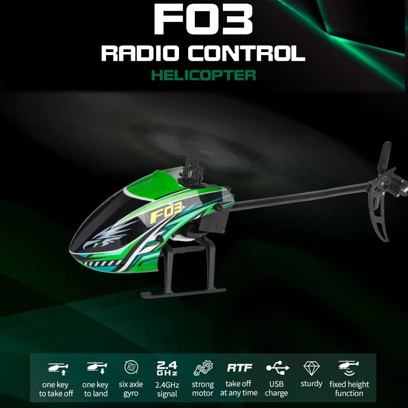 Yuxiang F03 Rc 4ch 6g Gyro Flybarless One Key Take Off Height Hold Helicopter - £91.78 GBP