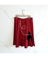 50&#39;s Poodle Skirt Red Sateen Women’s L/XL 34” Waist Black Felt Poodle Fu... - €24,76 EUR