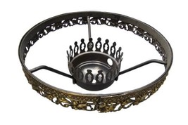 New Ornate Lamp Shade Frame With Bulb Housing, 7&quot; Shade Fitter, Antiqued Brass - £19.73 GBP