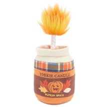 NEW Bark Yorkie Candle Squeaky Dog Toy 9 inches pumpkin spice scent rope toy - £9.60 GBP
