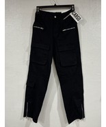 Juniors Teens Girls Cargo Pants Black Goth Emo Grunge Punk Size Small 43x28 - $27.29