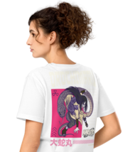 Unisex Organic Mid-Light T-Shirt – Orochimaru Back Print (White) - $49.99