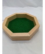 9&quot; Green Felt Octagon Dice Tray RPG Accessory - $24.06