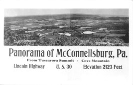 Mc Connellsburg Pa Panorama From Tuscarora SUMMIT-LINCOLN HWY-REAL Photo Postcard - £7.72 GBP