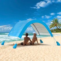 Portable Beach Tent Outdoor Deluxe Shade UPF 50+ UV Protection Easy Set-Up - £129.00 GBP