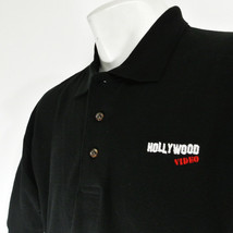 HOLLYWOOD VIDEO Vintage Employee Uniform Polo Shirt Black Size S Small NEW - £20.02 GBP
