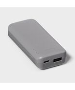heyday™ 4000mAh USB-C Power Bank Dove Gray 5V Rechargeable - $177.67 MXN