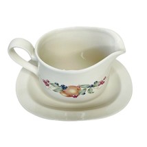 Gravy Boat Sauce Server Underplate Correlle ABUNDANCE by Corning Stoneware - £13.42 GBP