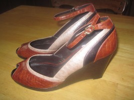 Liz &amp; Co Ladies 3.5&quot; Wedge Open Toe SHOES-8.5M-WORN ONCE-ANKLE STRAP-VERY Cute - £7.10 GBP