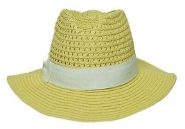 Floppy Fedora Hat Adjustable Natural Tan AUGUST HATS $28 - NWT - £7.07 GBP