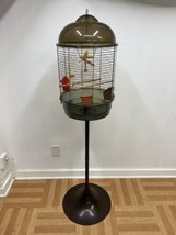 Vintage Birdcage Stand plastic lucite mid century modern Duett saarinen base 60s - £79.91 GBP