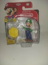 Jakks Pacific World Of Nintendo Luigi With Coin Super Mario Bros. New 97483 - £10.07 GBP