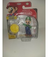 Jakks Pacific World Of Nintendo Luigi With Coin Super Mario Bros. New 97483 - £10.11 GBP