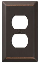Amerelle Century Aged Bronze 1 gang Stamped Steel Duplex Wall Plate - $8.95