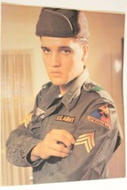 Elvis Presley Magazine Pinup Young Elvis In Army Fatigues Double Sided - £3.12 GBP