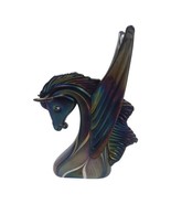 1984 Stuart Abelman Studio Art Glass Iridescent Pegasus Horse Sculpture ... - £220.64 GBP