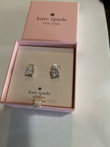 Kate Spade Flying Colors &quot;Delicate Drop&quot; Earrings Goldtone CZ New in Box - £21.21 GBP
