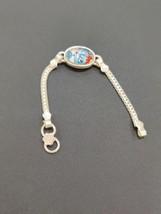 Kids Solid Silver Cat Cartoon Bracelet Charm Chain  5&quot; Birthday Gift Boy... - $35.63