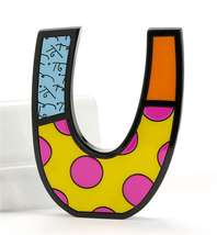 Romero Britto Alphabet Letter 6" High Freestanding or Wall Mounted Rare Retired image 14