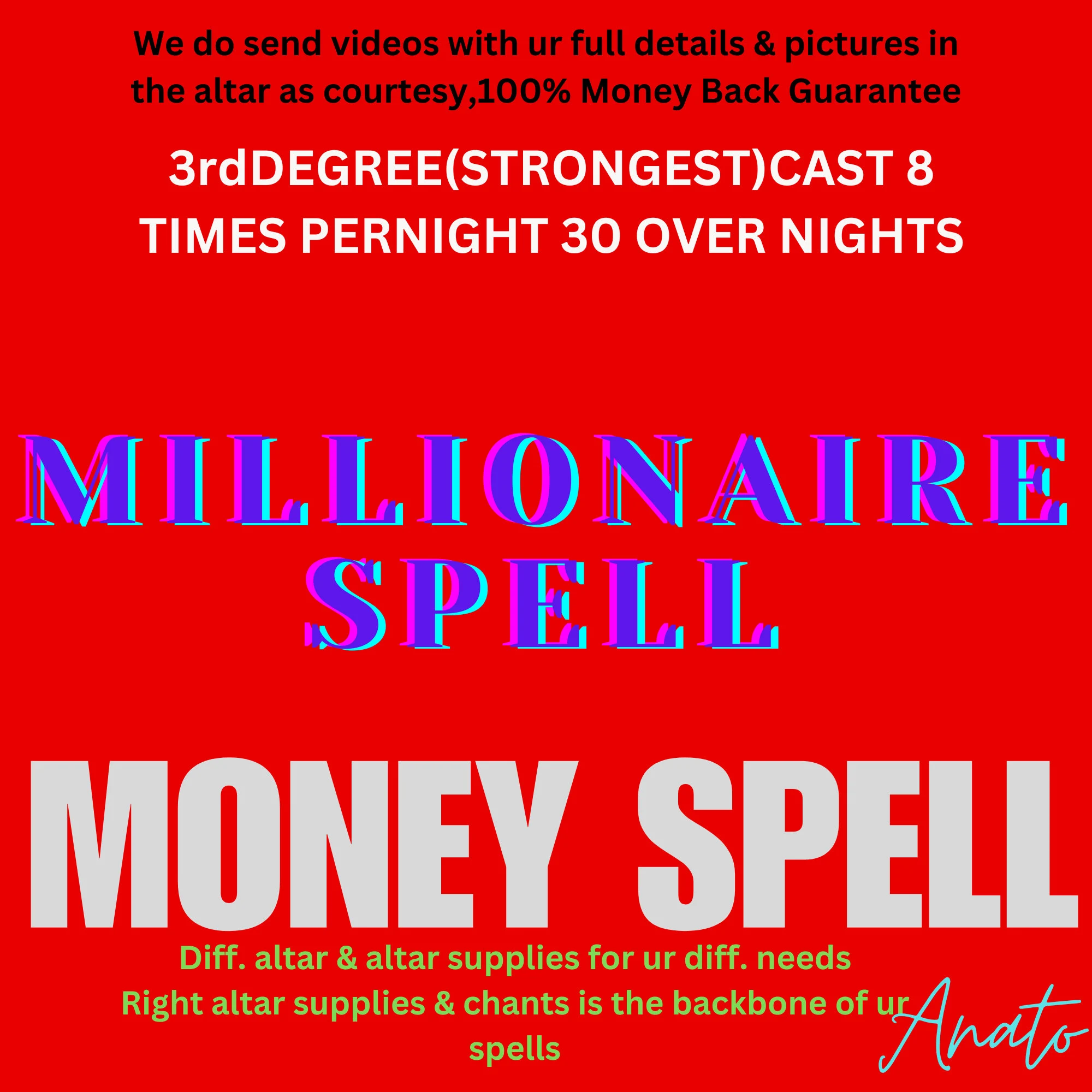 Attract Money Spell, Fast Money Spell, Boost Money Spell, Financial Freedom - £493.61 GBP