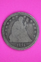 1891 P Seated Liberty Silver Quarter Guaranteed Authentic &amp; Genuine Coin... - $455.79 MXN