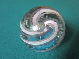 Wheaton-Village-Millville-NJ Round Swirl Paperweight 3&quot; - £50.64 GBP