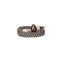 MajesticPet 32 in. Zig Zag Sherpa Donut Pet Bed Black - €79,35 EUR