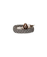 MajesticPet 32 in. Zig Zag Sherpa Donut Pet Bed Black - $123.92 CAD