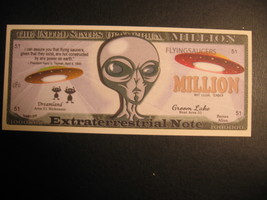 ET Alien Area 51 Million Dollar Bill  Novelty Note - £1.60 GBP