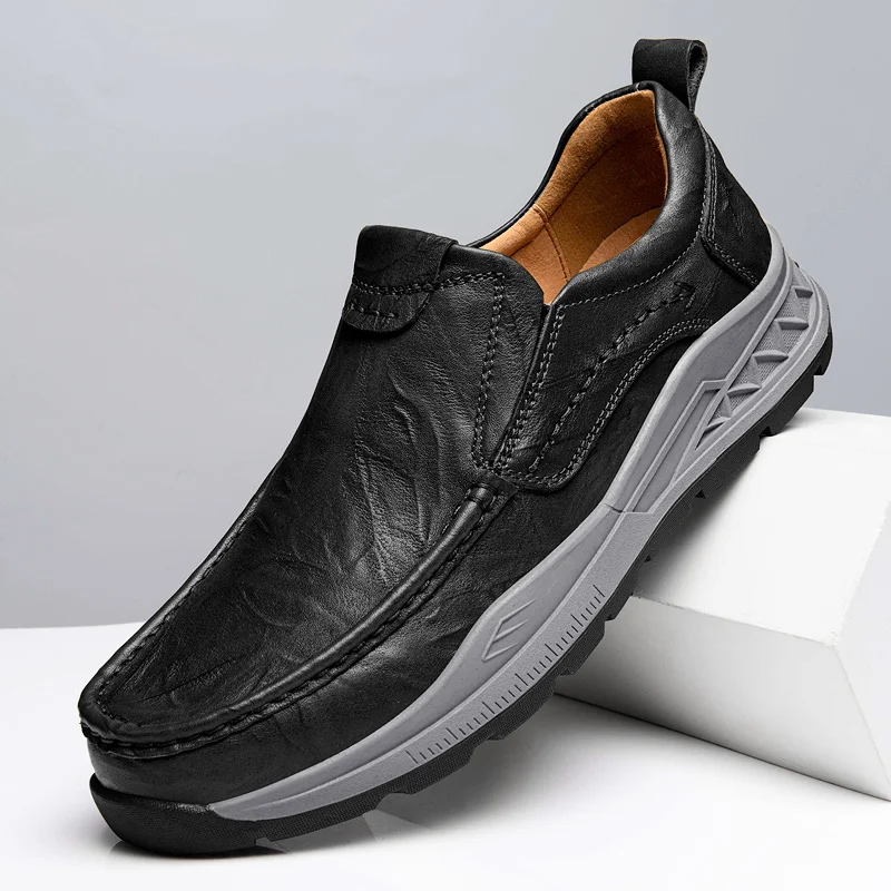 Men Oxfords Genuine Leather Dress Shoes Brogue Lace Up Mens Casual Shoes... - £90.40 GBP