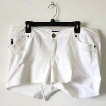 Torrid Distressed Cut Off Raw Hem Denim Jean White Shorts Plus Size 16 - $25.00