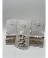 (3) Hive Co. Hair Clip Bobby Pin Set Embellished Pearl Bead Missing* COM... - $153.34 MXN