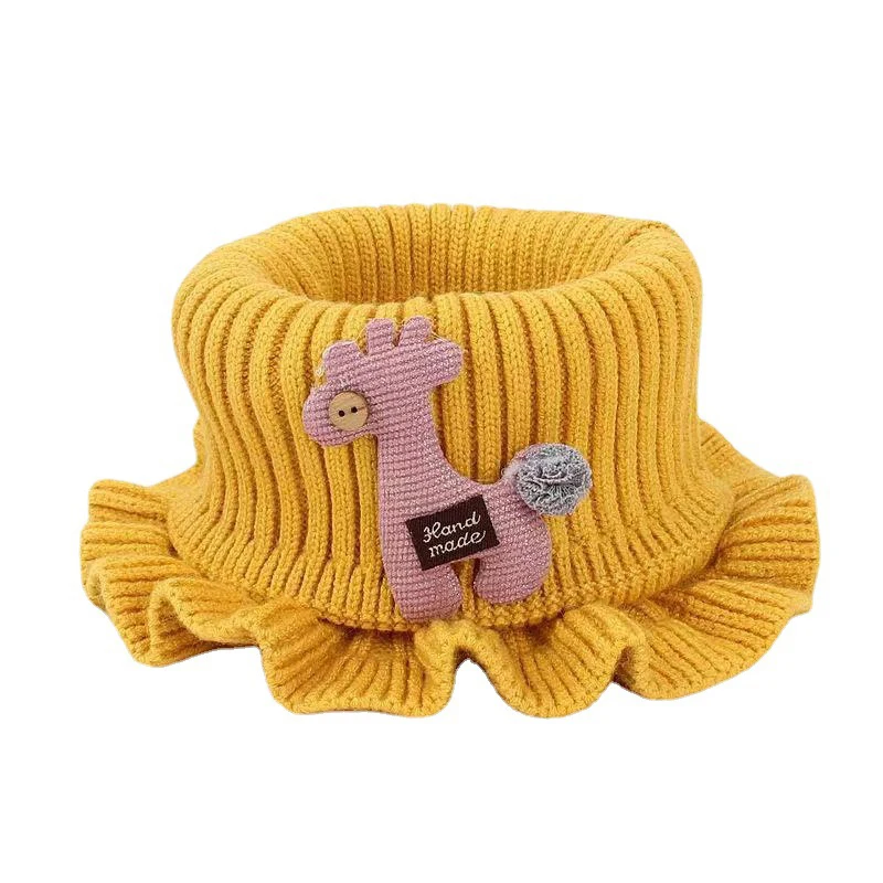 House Home Spring Autumn Kids Akerchief Solid Color Children Knit Wool O Ring Ak - £19.98 GBP