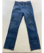 Work Mate Men&#39;s Straight Leg Blue Jeans Size 34/34 High Rise Cotton Blend - $12.86