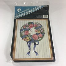 Banar Designs Counted Cross Stitch CSL509 Flower Wreath Roses Floral Kit New - $8.91