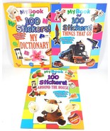 Set of 3 MY BOOK of 100 STICKERS!  Around the House, Things that Go, Dic... - $16.76 CAD
