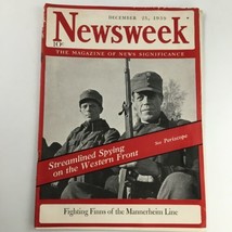 Newsweek Magazine December 25, 1939 Fighting Finns of the Mannerheim Line - £14.87 GBP