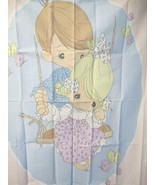 FABRIC NEW Precious Moments Quilt Panel Boy &amp; Girl on a Swing; Pastels $... - £8.55 GBP