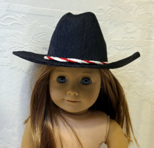 Black Western COWBOY HAT ~ Danbury Mint ~ for 18&quot; American Girl Dolls ~ New - $7.91