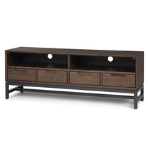 Argyle Solid Hardwood 60 Inch Wide Modern Industrial Tv Media Stand In Walnut Br - $652.99