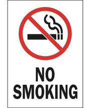 NO SMOKING Vinyl Adhesive Sticker Symbol Sign door 5&quot; x 3.5&quot; VALUE LINE ... - $347.29 MXN