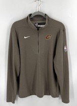 Nike NBA Cleveland Cavaliers Tan Brown Dri Fit Shirt Size Medium Quarter... - $39.60