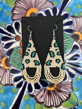 Beaded Leopard Print Fringe Earrings (Dangle, Miyuki, Multi-Colored) - $22.50