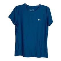 Under Armour Womens Shirt Size M Medium Teal Blue Short Sleeve Loose Fit  - $20.47