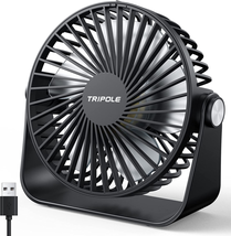 USB Desk Fan Mini Portable Fan with Strong Airflow Small Table Fan 3 Speeds 360° - £16.98 GBP