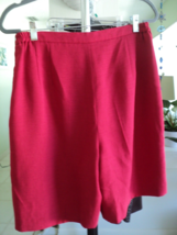 PATCHINGTON RED SHORT SIZE 10 ELASTIC ON SIDES ZIPPER BUTTON #7725/27 - £5.73 GBP